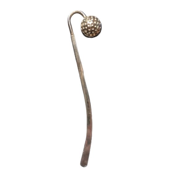 Vintage Men's Women's Sports Brass Golf Ball Book Mark Letter Opener 5.5” - Picture 2 of 2